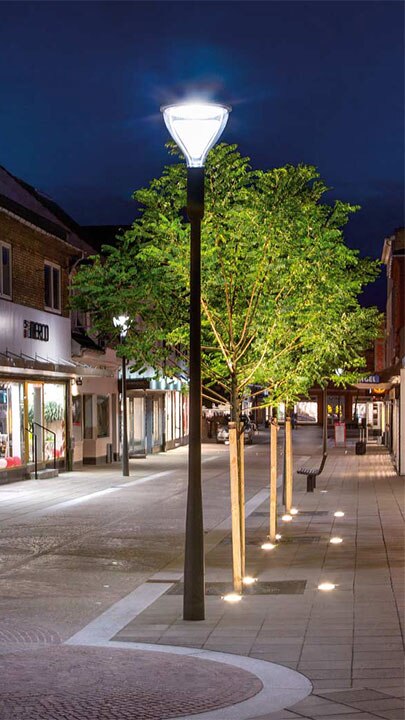 飞利浦 Metronomis LED 城市路灯是用于丹麦奈斯特韦磁市中心城市照明的完美选择