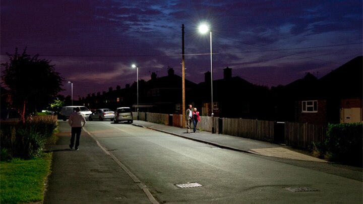 飞利浦街道照明系统有效地照亮了英国奥福德的街道