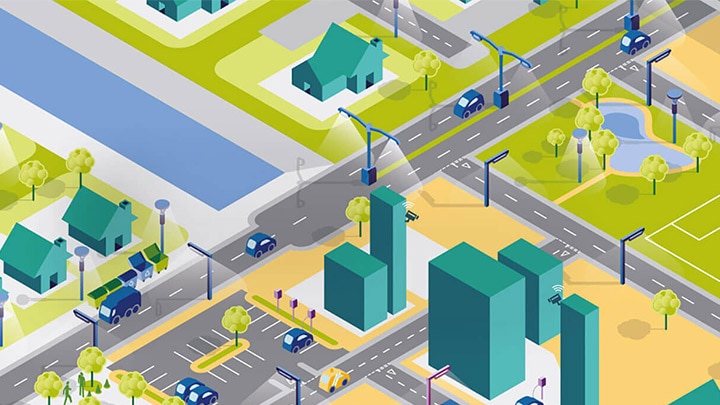 CityTouch 开放式系统城市地图 - 智能城市照明